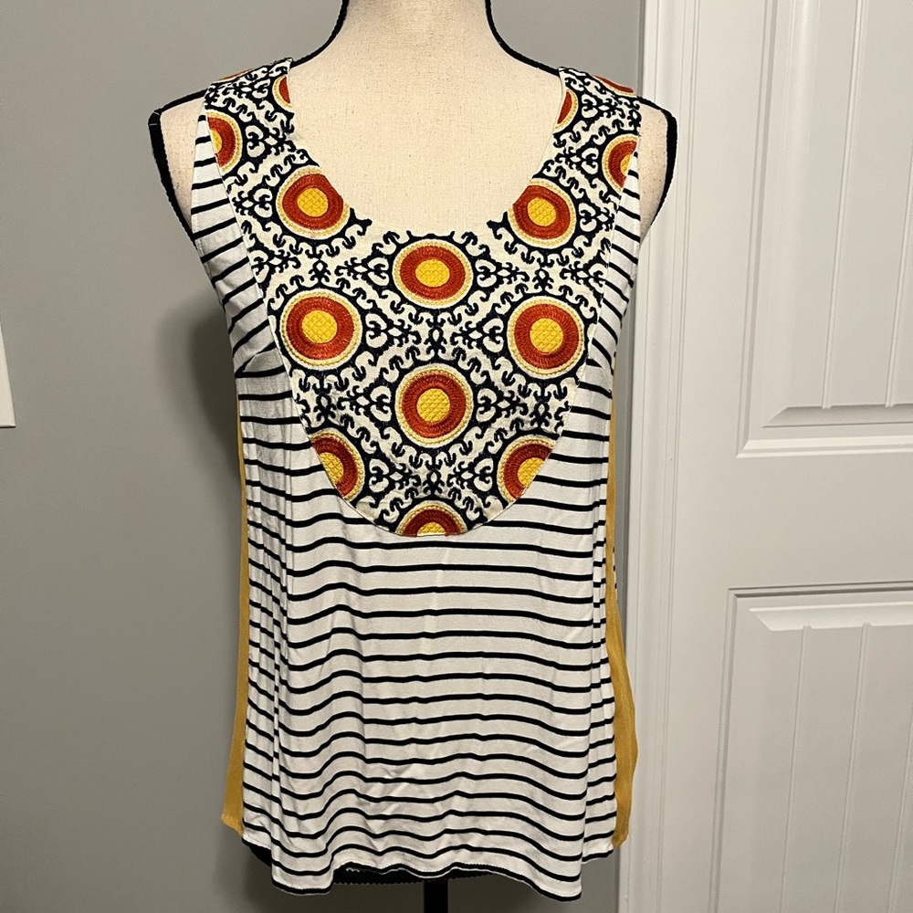 Anthropologie THML Striped Boho Chic Sleeveless Top